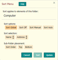 Sort Menu